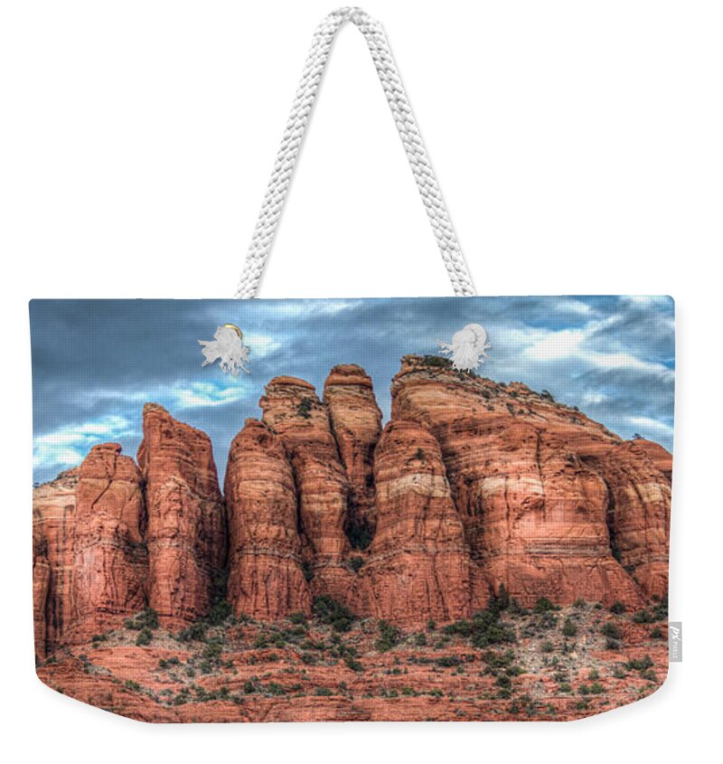 Hdr Weekender Tote Bag featuring the photograph Cathedral Rock by Ross Henton