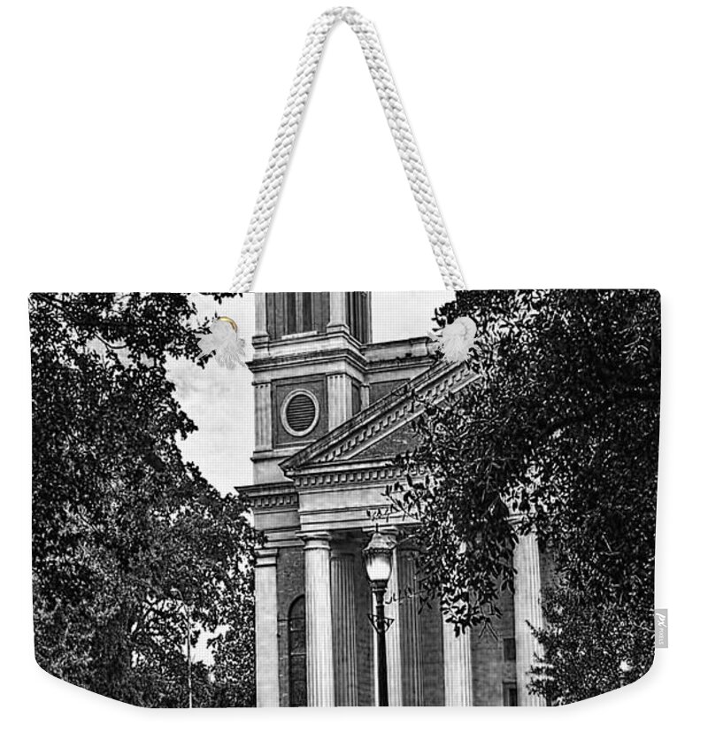 Alabama Weekender Tote Bag featuring the digital art Cathedral Square Vertical by Michael Thomas