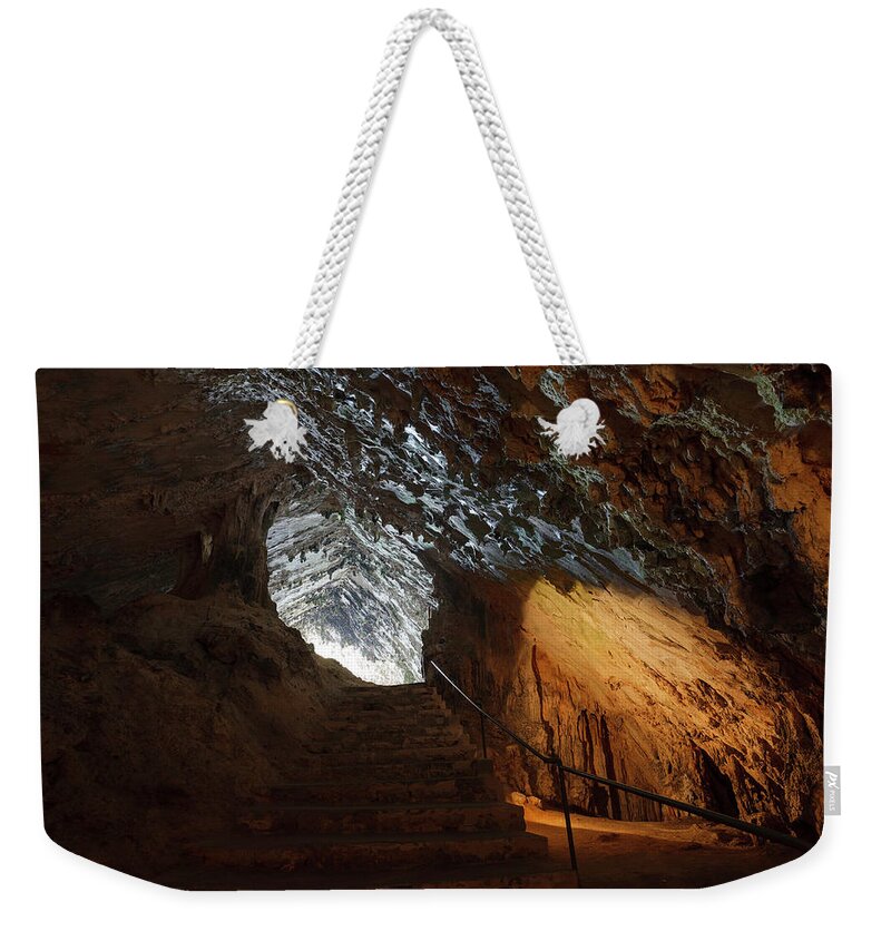 Tranquility Weekender Tote Bag featuring the photograph Caves by Håkon Kjøllmoen Photography