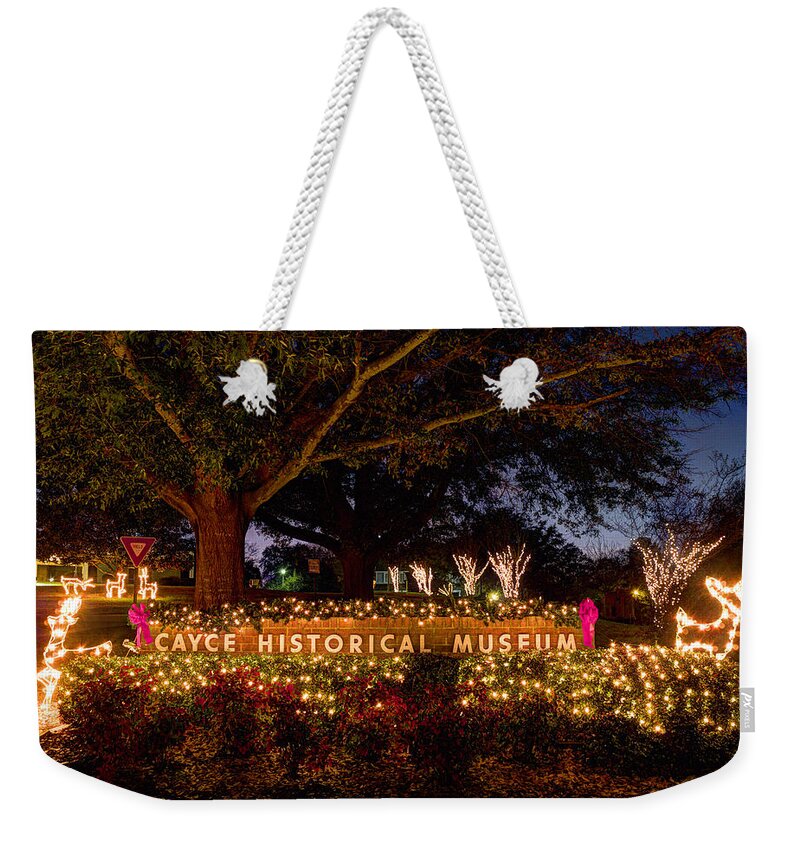 Cayce Weekender Tote Bag featuring the photograph Cayce Historical Museum Entrance by Charles Hite