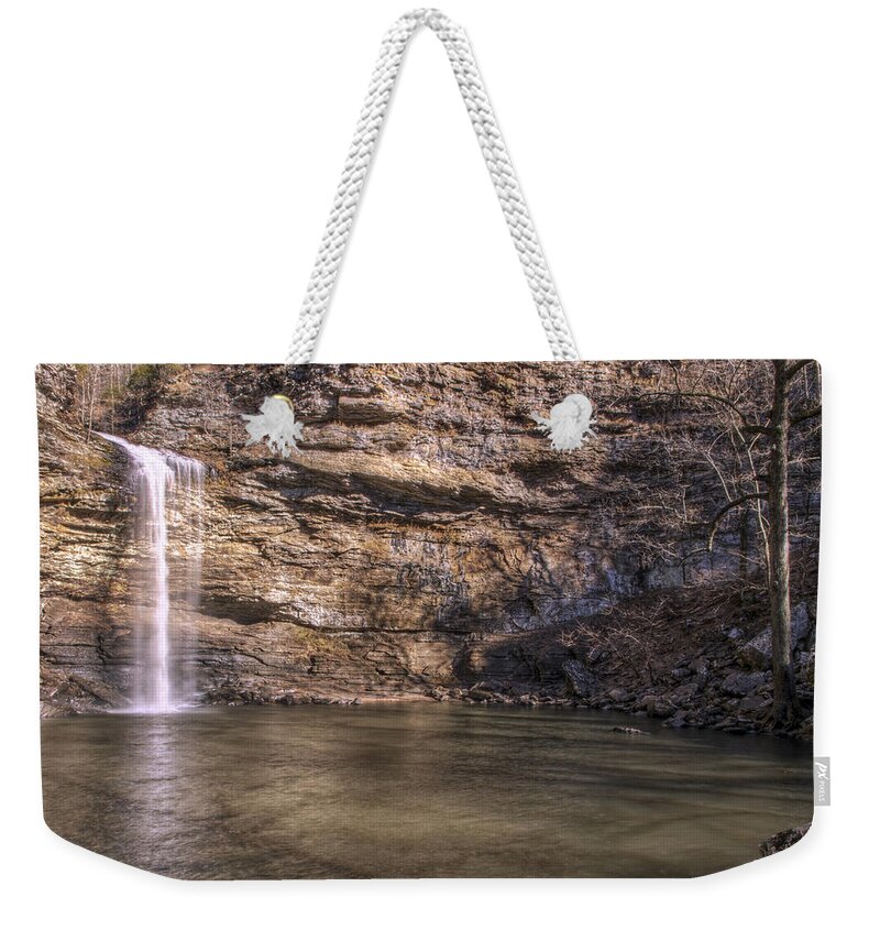 Waterfall Weekender Tote Bag featuring the photograph Cedar Falls at Petit Jean State Park - Arkansas by Jason Politte