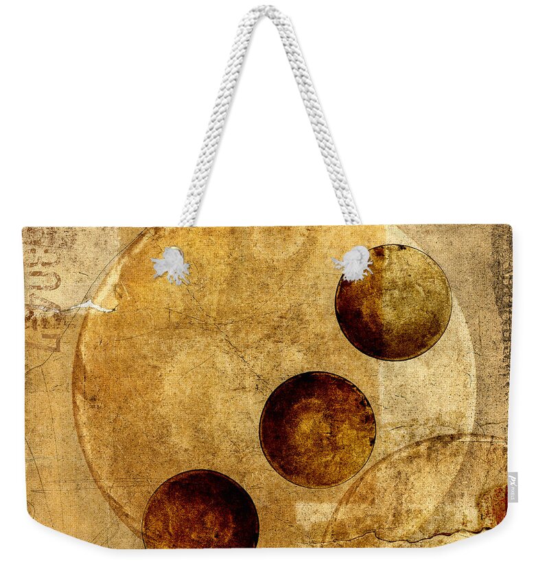 Brown Weekender Tote Bag featuring the photograph Celestial Spheres by Carol Leigh