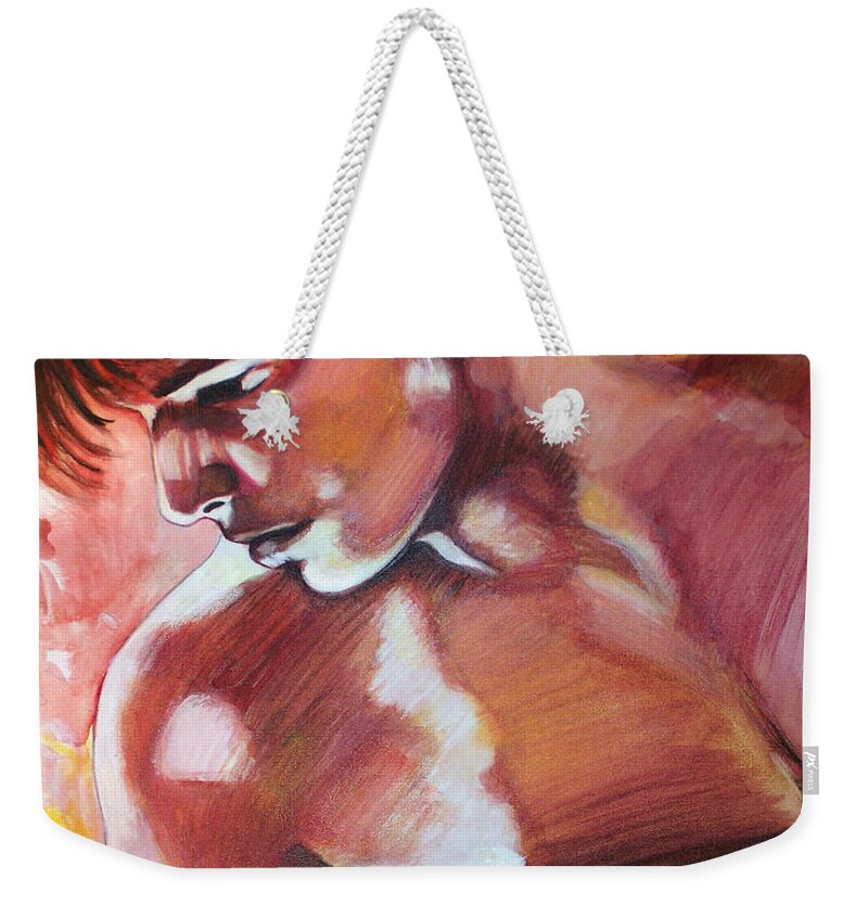 Naked Figure Weekender Tote Bag featuring the painting Centerfold by Rene Capone