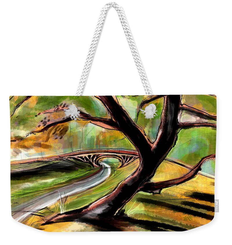  Weekender Tote Bag featuring the painting Central Park by John Gholson