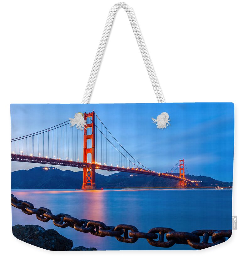 City Weekender Tote Bag featuring the photograph Chained by Jonathan Nguyen