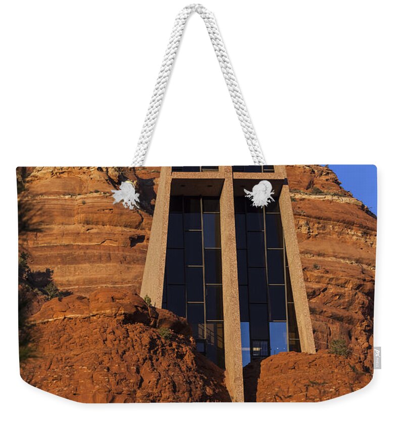 Architecture Weekender Tote Bag featuring the photograph Chapel in the Rock by Ed Gleichman