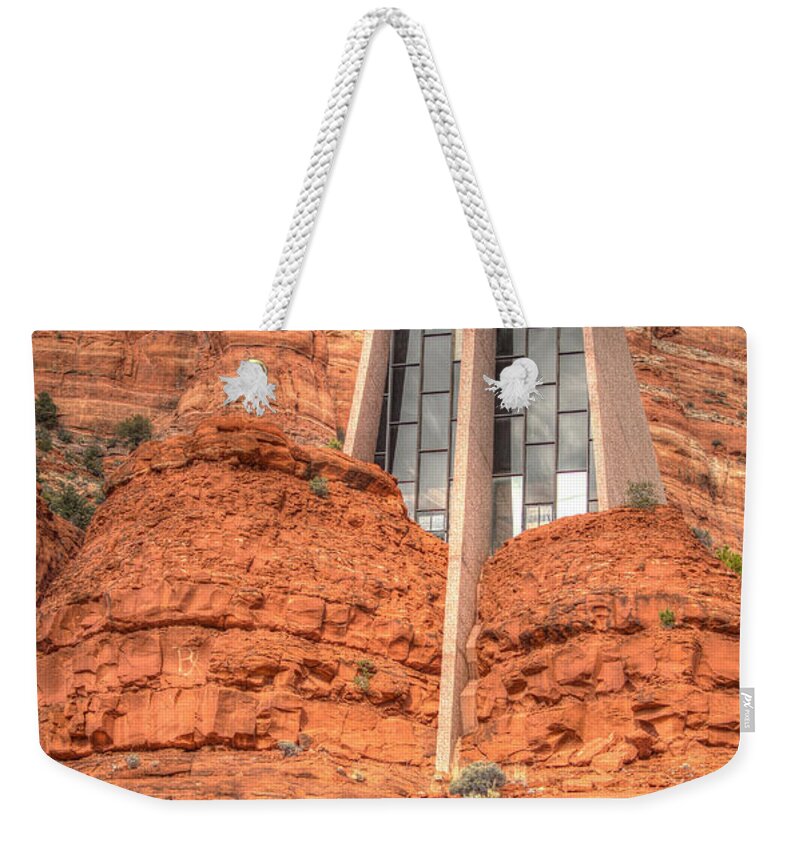 Hdr Weekender Tote Bag featuring the photograph Chapel of the Holy Cross by Ross Henton