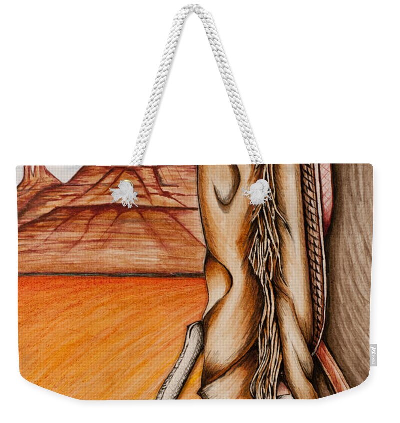 Desert Weekender Tote Bag featuring the mixed media Chaps by Kem Himelright