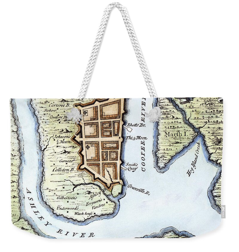 1732 Weekender Tote Bag featuring the photograph Charleston, Sc, 1732 by Granger