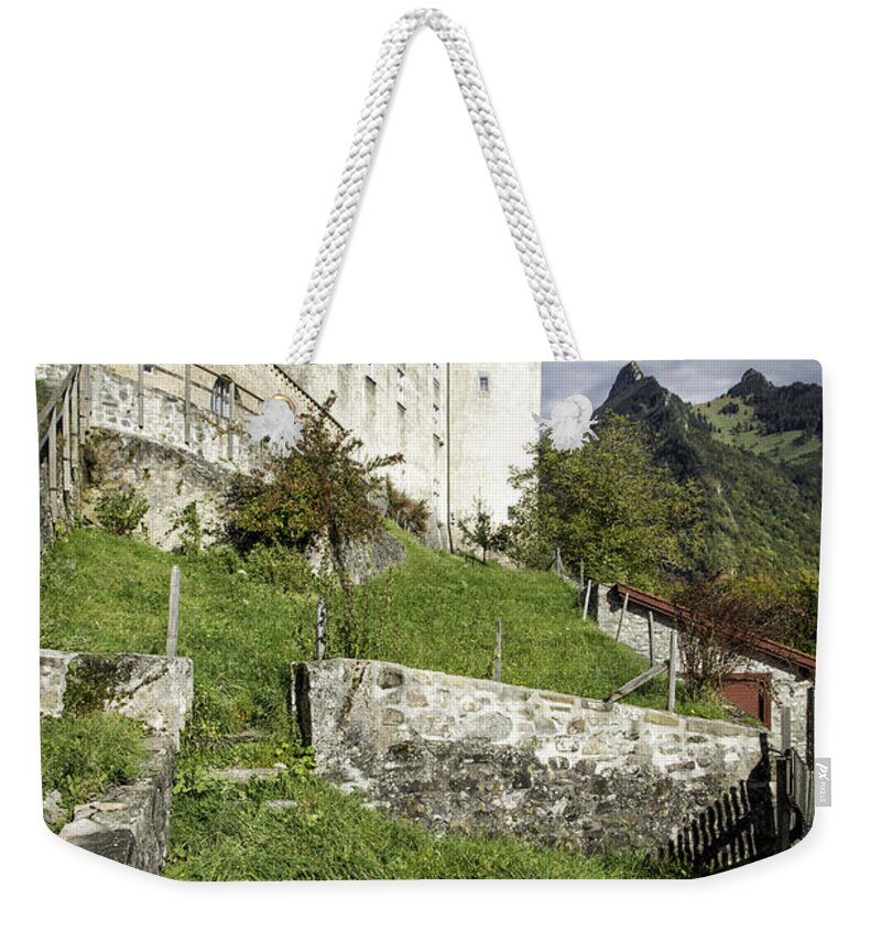Leysin Weekender Tote Bag featuring the photograph Chateau de Gruyeres by Timothy Hacker