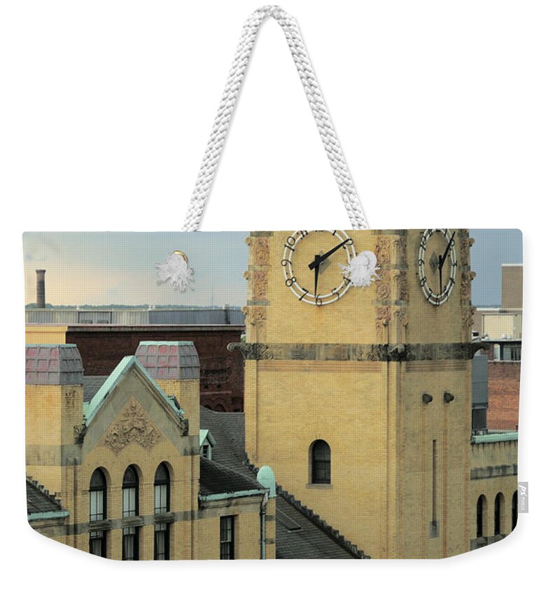 Chatham County Courthouse Weekender Tote Bag featuring the photograph Chatham County Courthouse Savannah by Bradford Martin