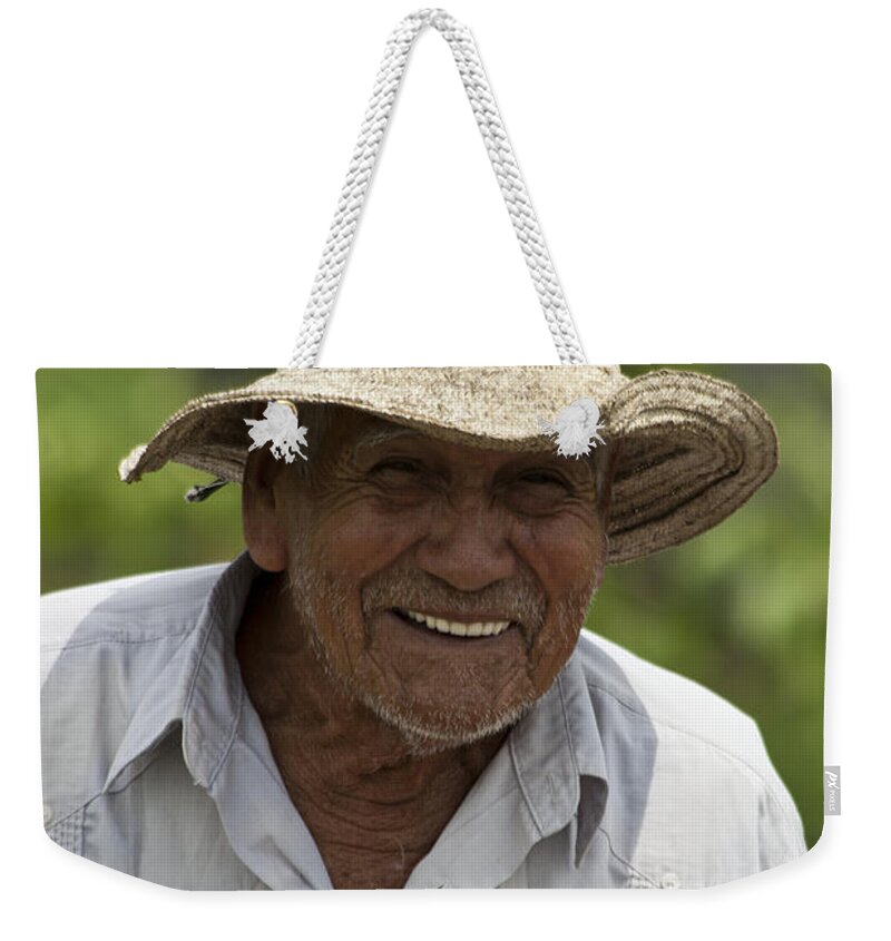 People Weekender Tote Bag featuring the photograph Cheerful Character by Heiko Koehrer-Wagner