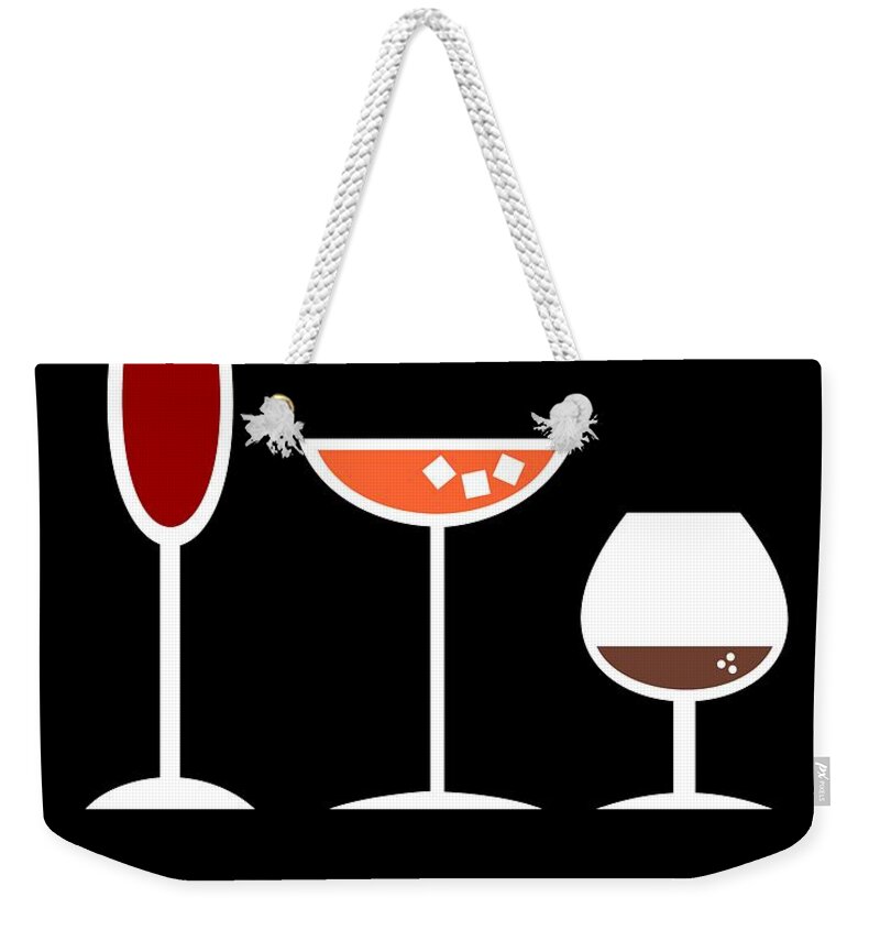 Cheers Weekender Tote Bag featuring the digital art Cheers by Donna Mibus