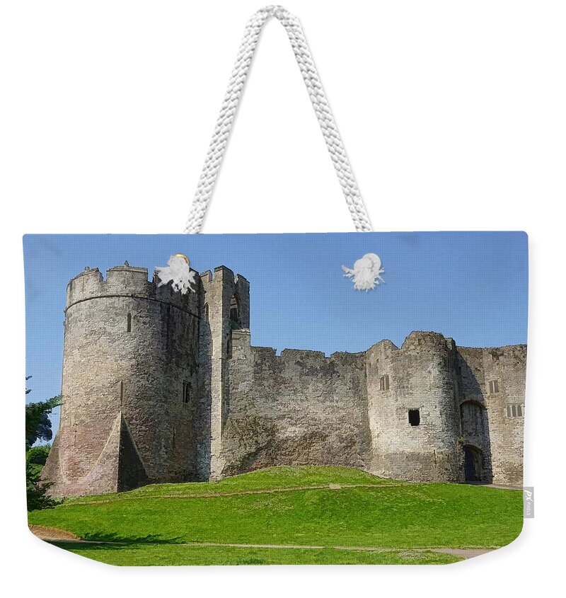 Castle Weekender Tote Bag featuring the photograph Chepstow Castle 170 by Ron Harpham
