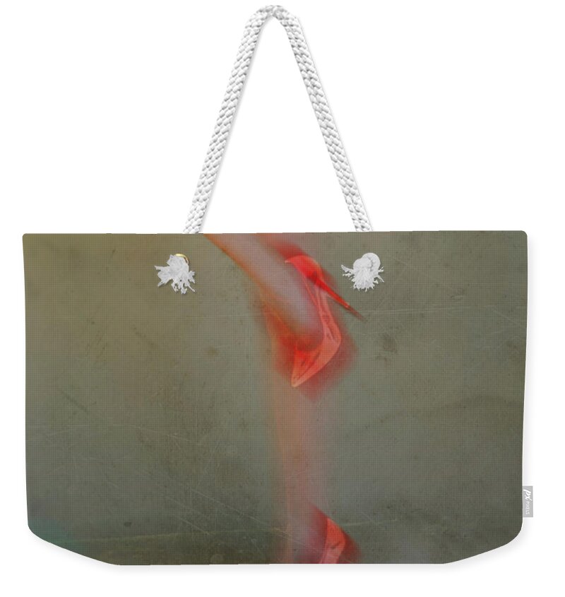 Abstract Weekender Tote Bag featuring the photograph Cherry Cola Bubblegum Blues by J C