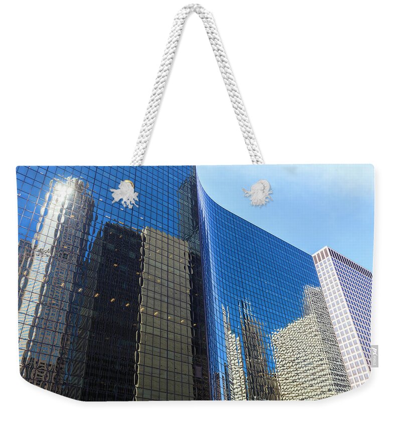 Corporate Business Weekender Tote Bag featuring the photograph Chicago High Rise Office Buildings by Fraser Hall