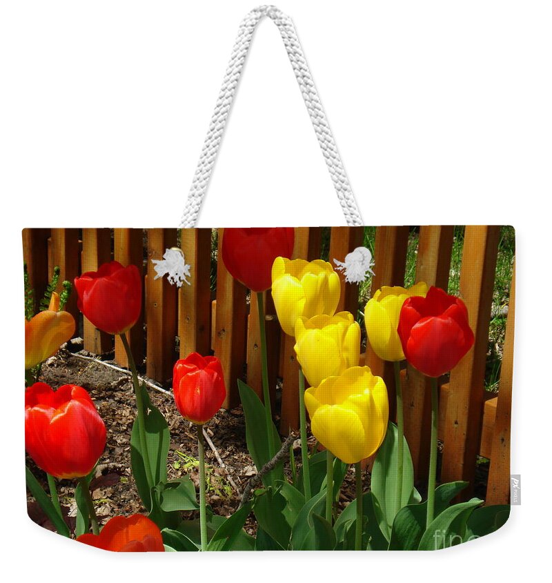 Flowers Weekender Tote Bag featuring the photograph Chicago in the spring by De La Rosa Concert Photography