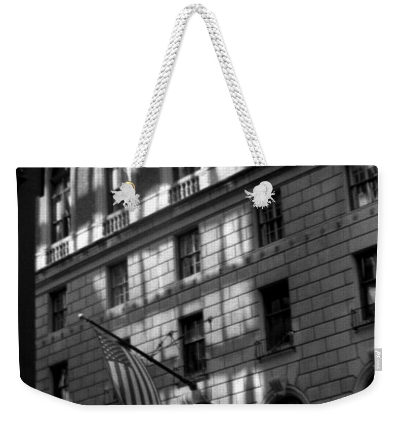 Black And White Photography Weekender Tote Bag featuring the photograph Chicago My Favorite City by Verana Stark