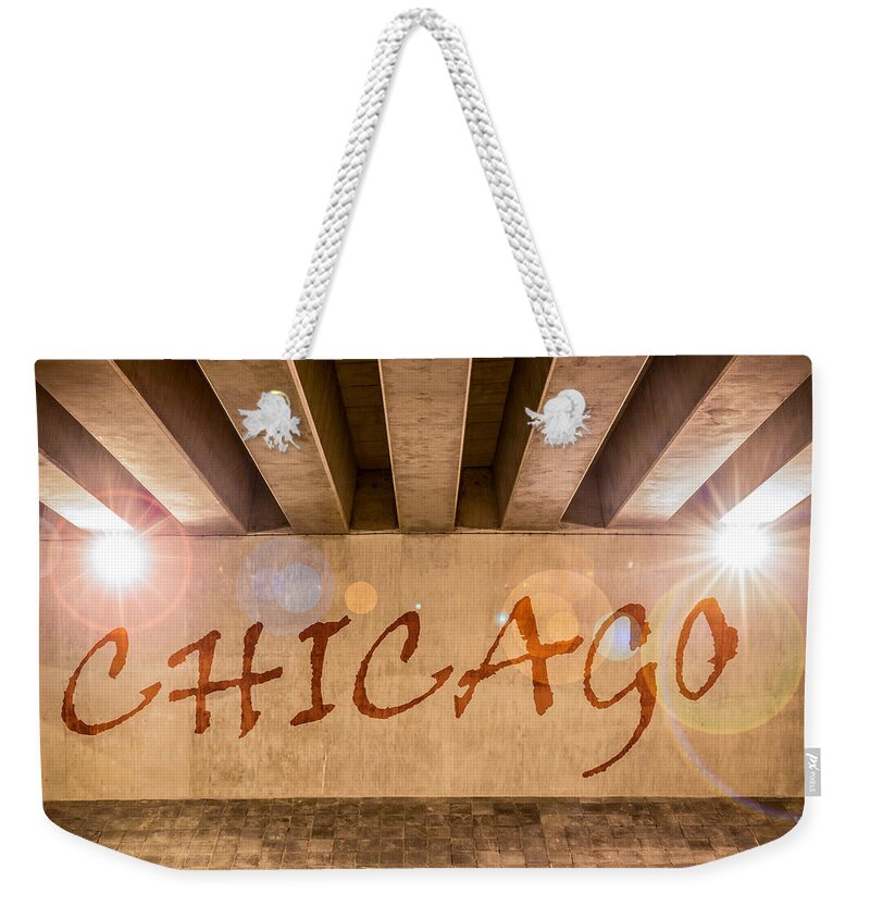 Abstract Weekender Tote Bag featuring the photograph Chicago by Semmick Photo