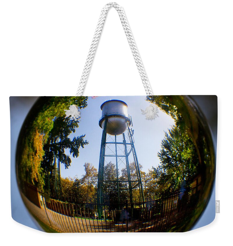 Water Weekender Tote Bag featuring the photograph Chico Water Tower by Robert Woodward