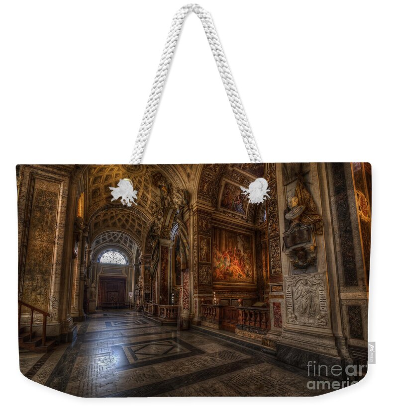Yhun Suarez Weekender Tote Bag featuring the photograph Chiesa San Luigi dei Francesi 2.0 by Yhun Suarez
