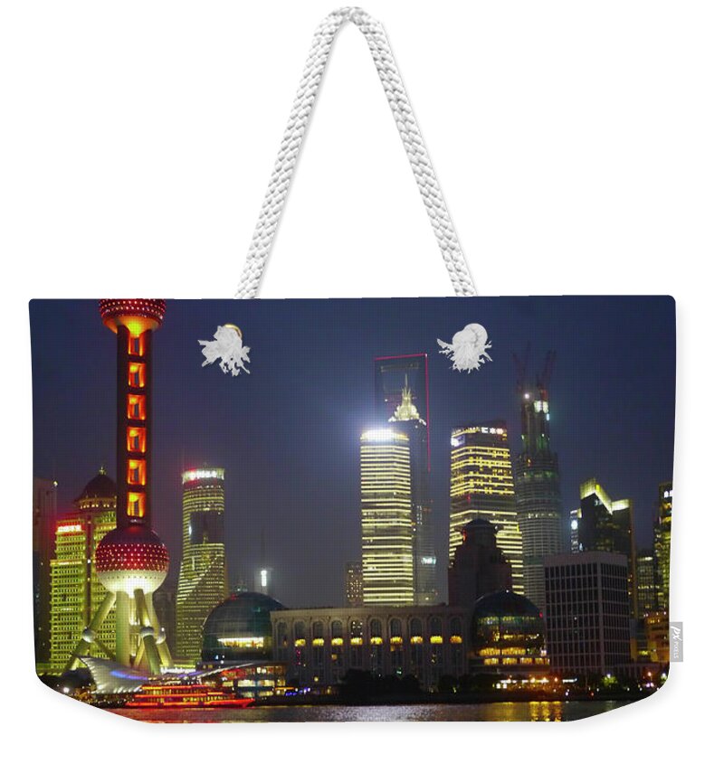 Tranquility Weekender Tote Bag featuring the photograph China, Shanghai, Pudong by Photostock-israel