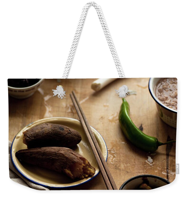 Chinese Culture Weekender Tote Bag featuring the photograph Chinese Food by Feryersan