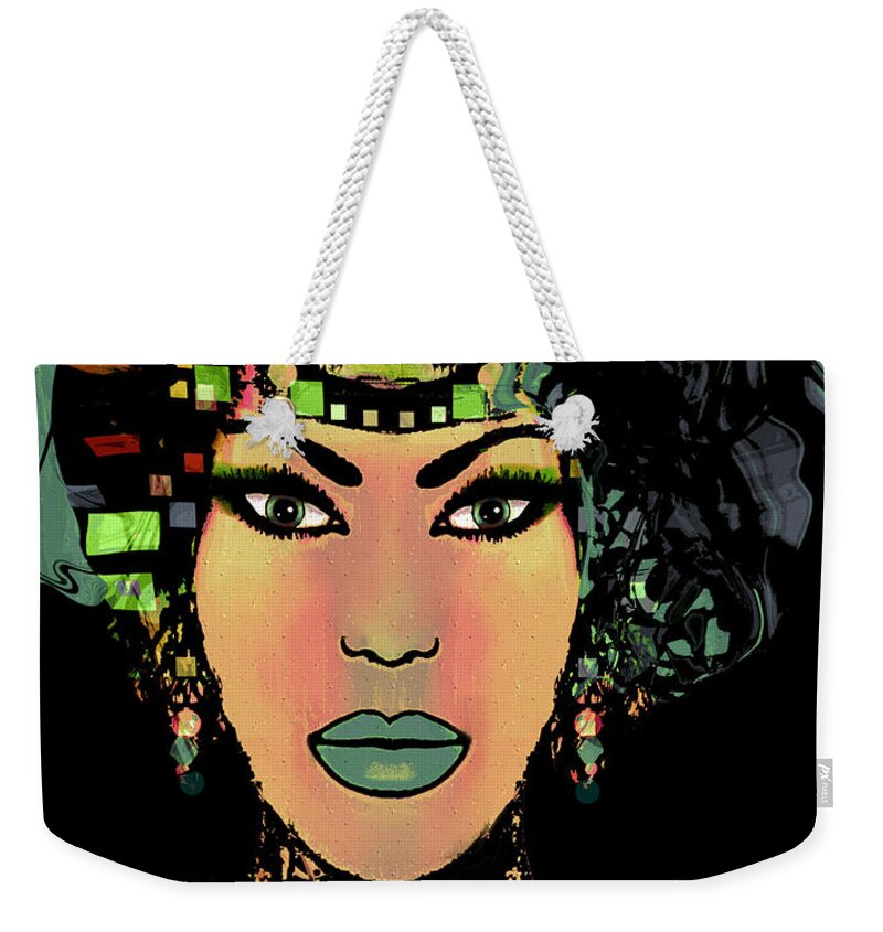Face Weekender Tote Bag featuring the mixed media Chloe by Natalie Holland