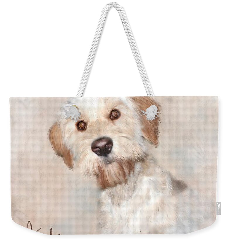 Dogs Weekender Tote Bag featuring the painting Chock full o Kisses by Colleen Taylor