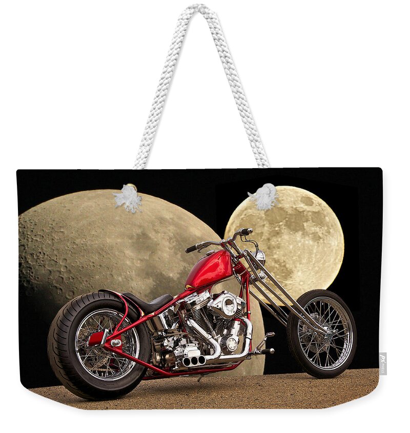 Art Weekender Tote Bag featuring the photograph Chopper Two Moons by Dave Koontz