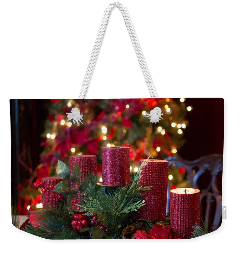 Candles Weekender Tote Bag featuring the photograph Christmas Candles by Patricia Babbitt