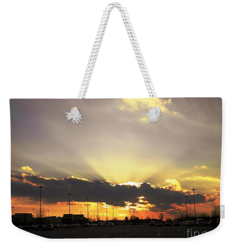 Sunset Weekender Tote Bag featuring the photograph Christmas Holiday Sunset by Matthew Seufer