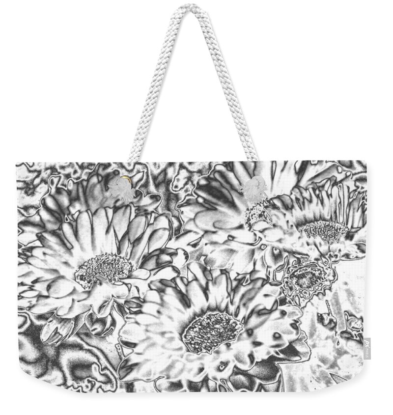 Beautiful Weekender Tote Bag featuring the photograph Chromed Flowers by Belinda Lee
