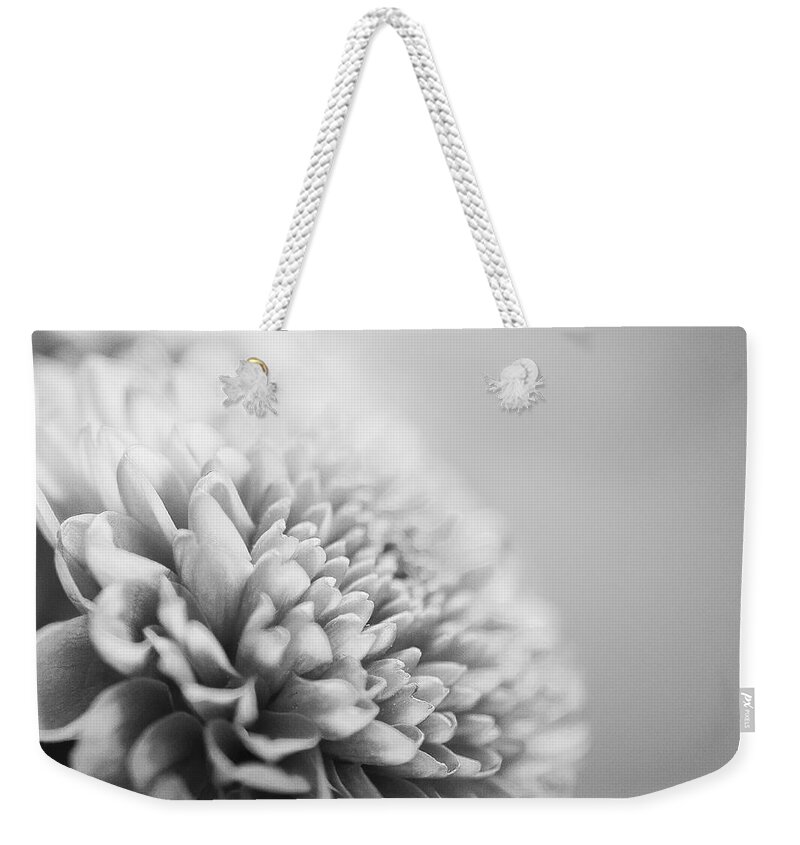 Photograph Weekender Tote Bag featuring the photograph Chrysanthemum in Black and white by Ivy Ho
