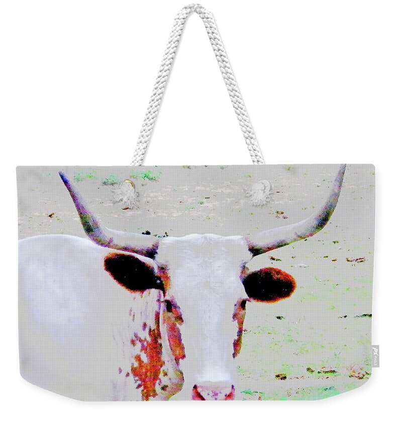 Longhorn Weekender Tote Bag featuring the digital art Cibolo Sweetie Pie by Lizi Beard-Ward