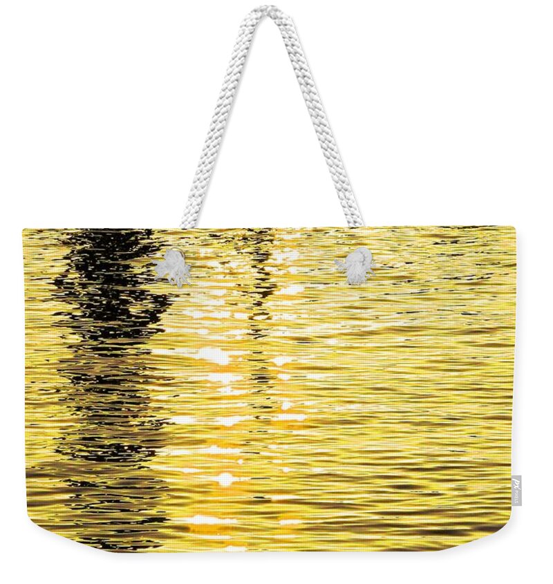Abstract Weekender Tote Bag featuring the photograph Citrine Ripples by Chris Anderson
