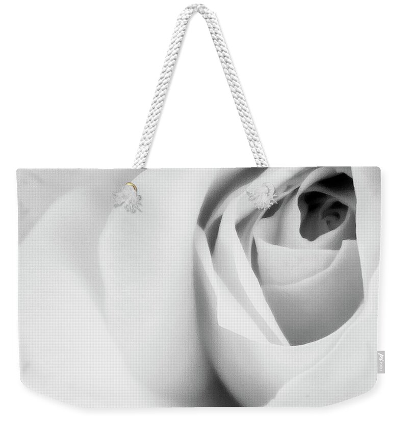Rose Weekender Tote Bag featuring the photograph CITRINE ROSE BW Palm Springs by William Dey