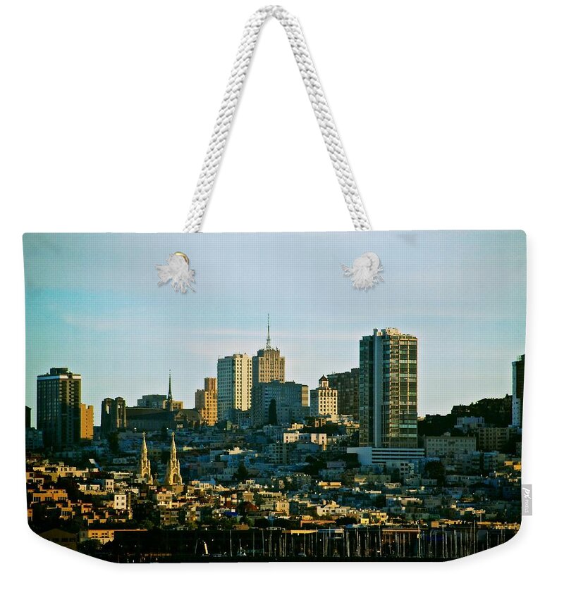 San Francisco Weekender Tote Bag featuring the photograph City By The Bay by Eric Tressler