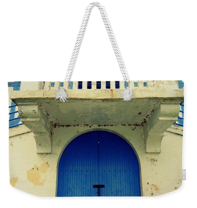 Skompski Weekender Tote Bag featuring the photograph City Island Bath House by Joseph Skompski
