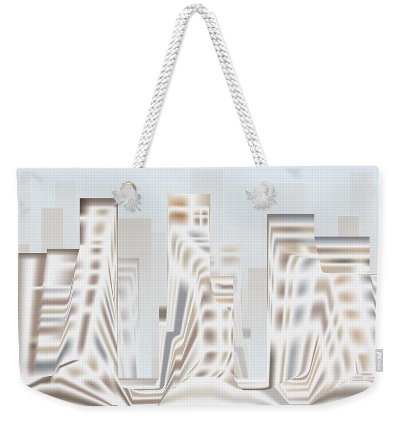 City Weekender Tote Bag featuring the digital art City Mesa 2 by Kevin McLaughlin