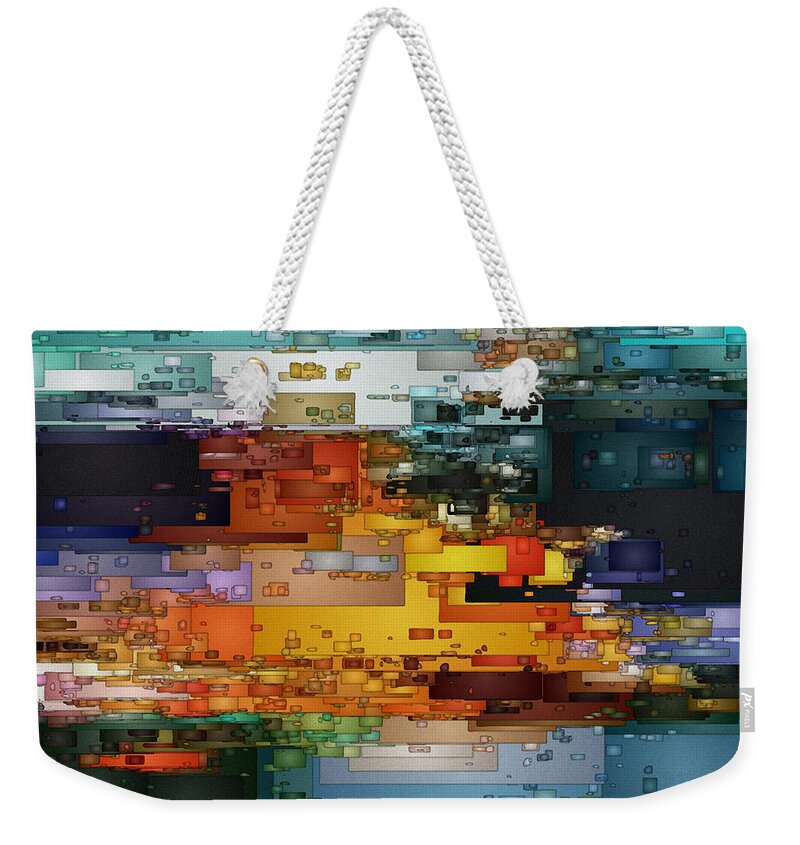 Digital Weekender Tote Bag featuring the digital art City of Color 1 by David Hansen