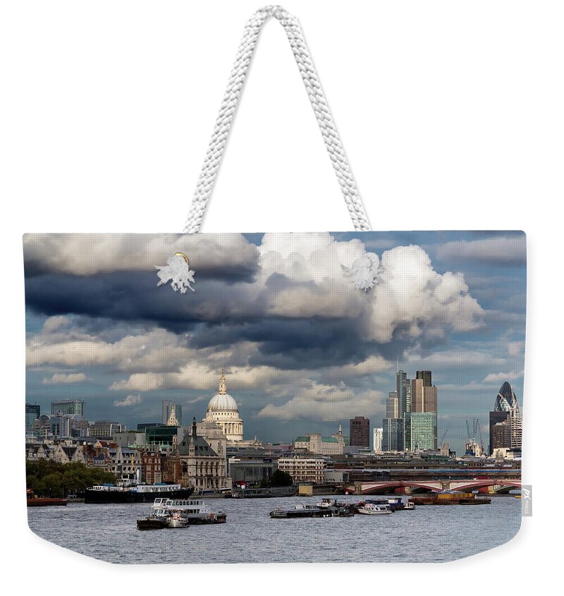 Financial District Weekender Tote Bag featuring the photograph City Of London by Daniel Sambraus