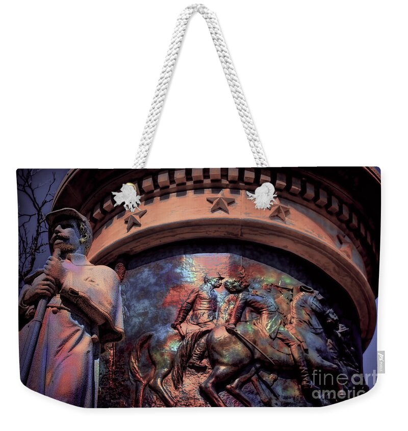 Confederate Weekender Tote Bag featuring the photograph Clarity of War II by Lesa Fine