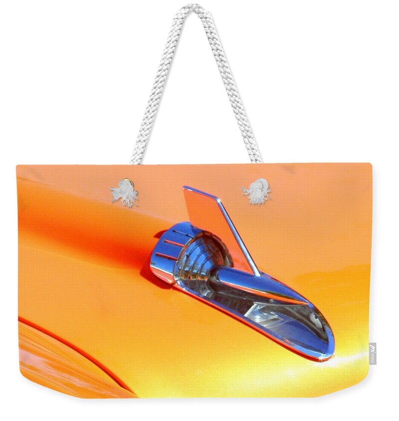 Car Weekender Tote Bag featuring the photograph Classic Car 1 by Art Block Collections