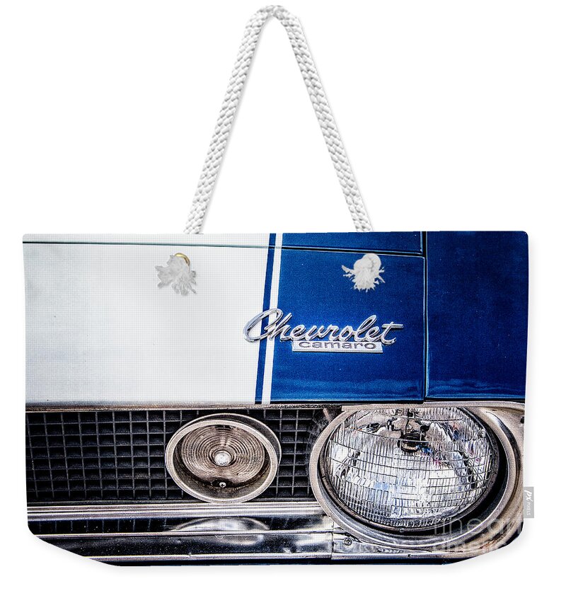Car Weekender Tote Bag featuring the photograph Classic Chevy Camaro by Jarrod Erbe