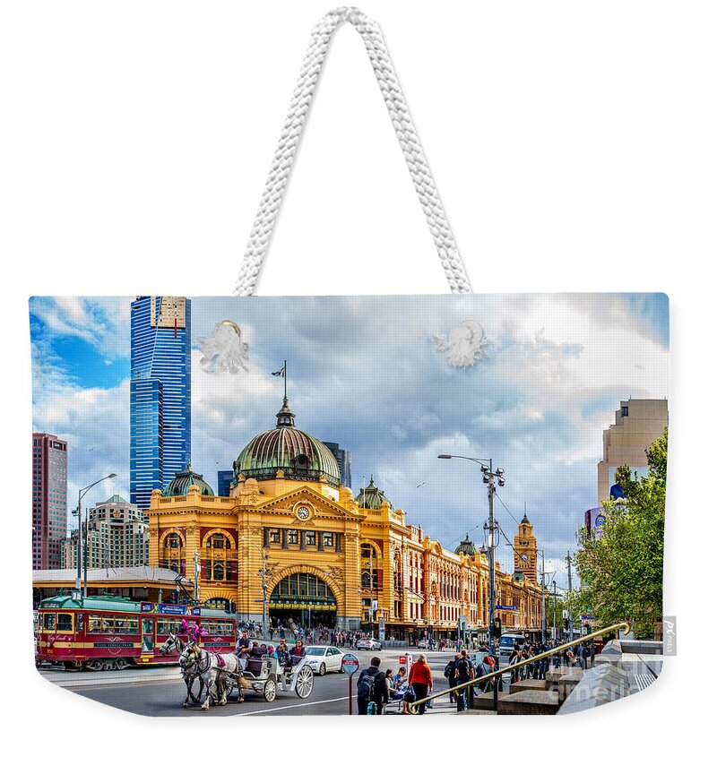Melbourne Weekender Tote Bag featuring the photograph Classic Melbourne by Az Jackson