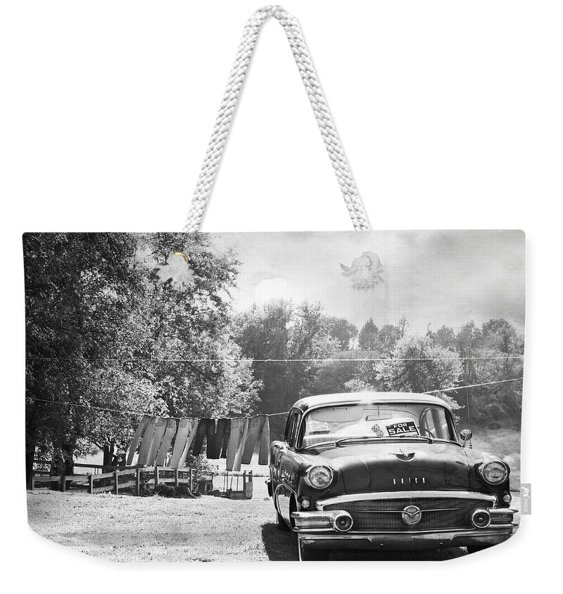 Car Weekender Tote Bag featuring the photograph Clean Clothes And An Old Car by Alice Gipson