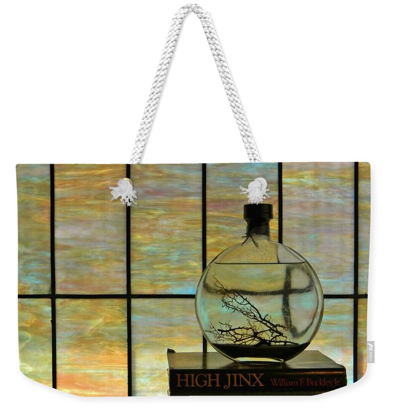 Stained Glass Weekender Tote Bag featuring the photograph Clear on Color by Jean Goodwin Brooks