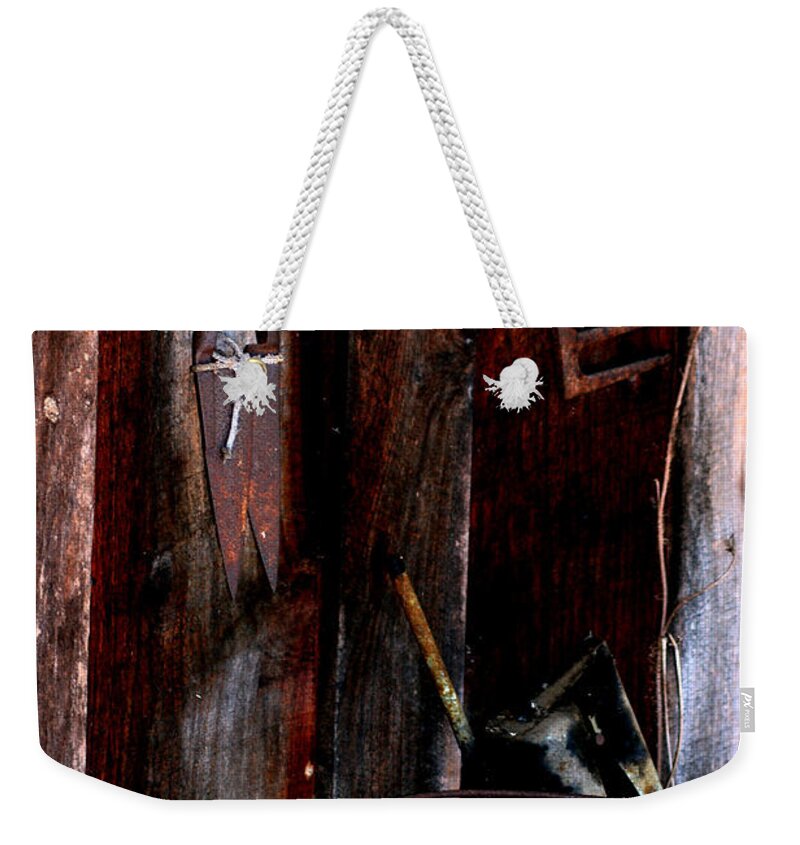 Vintage.art Weekender Tote Bag featuring the photograph Clippers and The Bucket by Lesa Fine