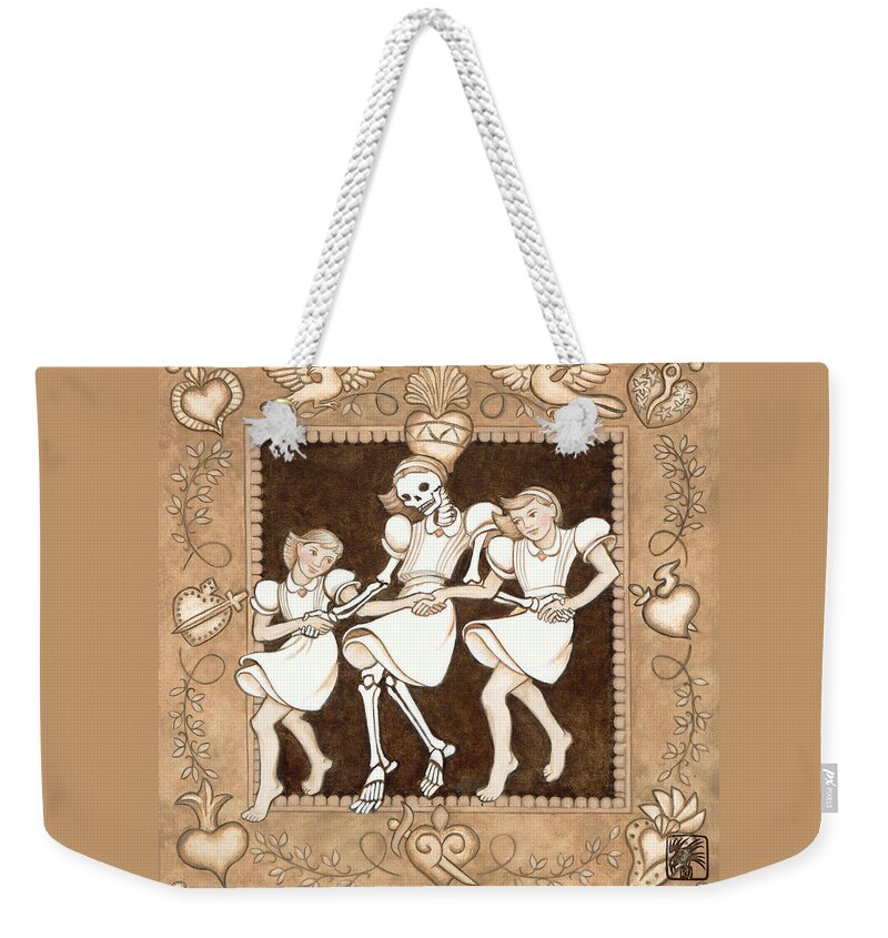Art Scanning Weekender Tote Bag featuring the painting Clogging Broken Hearted by Ruth Hooper